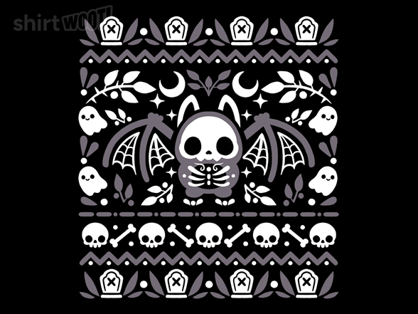 Folk Bat Ugly Halloween Sweater