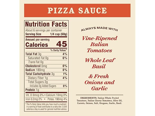 Rao's Homemade Classic Pizza Sauce, 12.3 oz