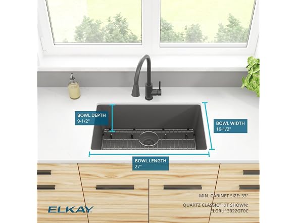 Elkay Quartz Classic 29-1/2" Single Bowl Undermount