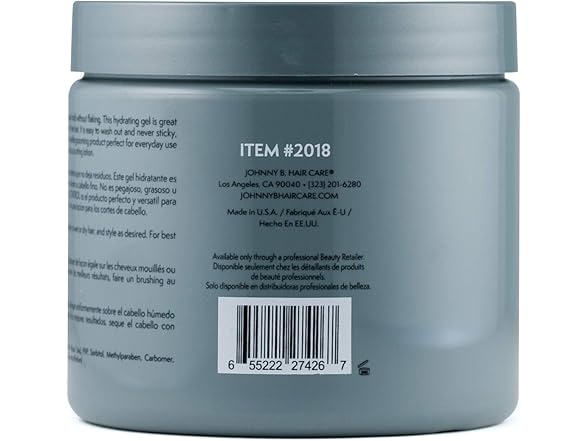 (2 Pack) Johnny B Control Styling Gel, 16 oz