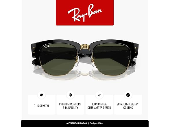 Ray-Ban RB0316S Mega Clubmaster Square Sunglasses