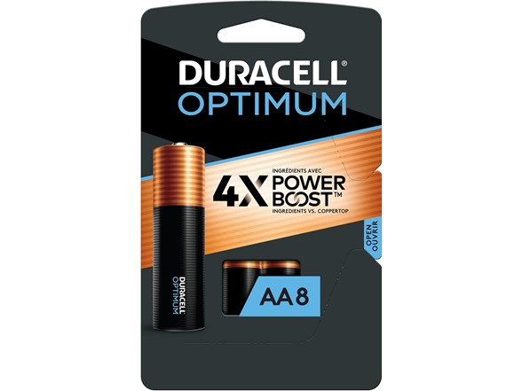 (8 PACK) Duracell Optimum AA Batteries with Power Boost