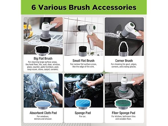 WORKPRO 8V Electric Spin Scrubber