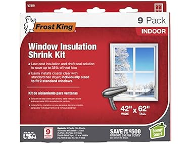 $9.99, Was $24.99, 60% Off! Frost King Indoor Shrink Window Kit 42 62in 9pk dealfomo