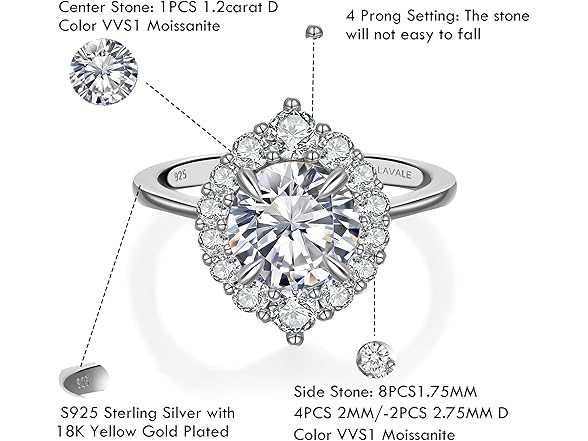 LAVALE Moissanite Engagement Ring (6)