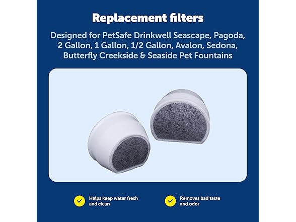 4PK PetSafe Drinkwell Replacement Carbon Filters