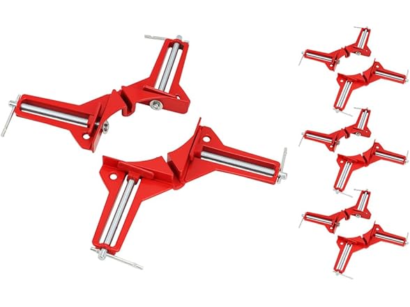 90° Corner Clamp 8Pk Aluminum Red