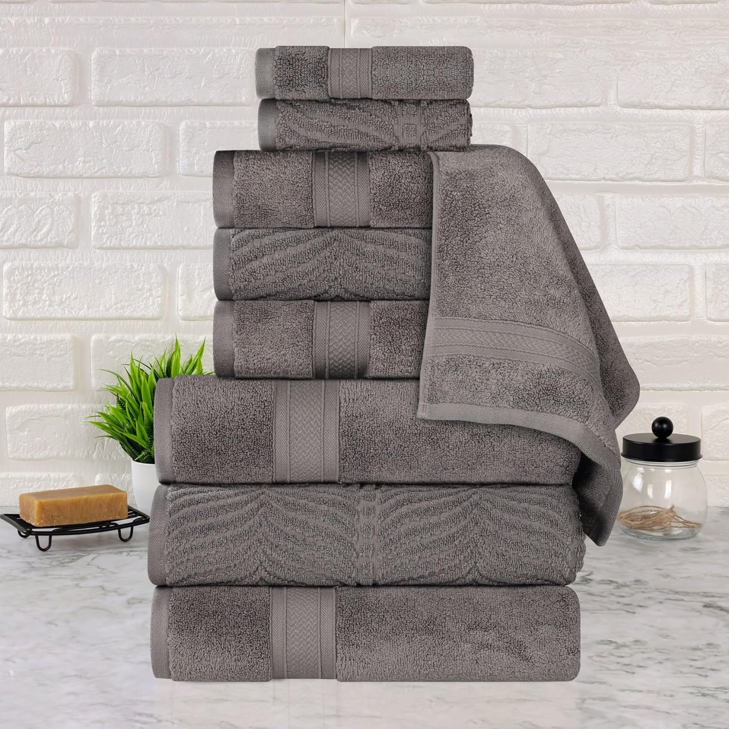 Superior Cotton Chevron Towel Set - Gallery 15