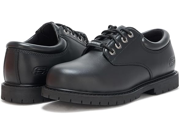 Skechers Men's Work Cottonwood Cantix Leather Slip Resistant Shoe