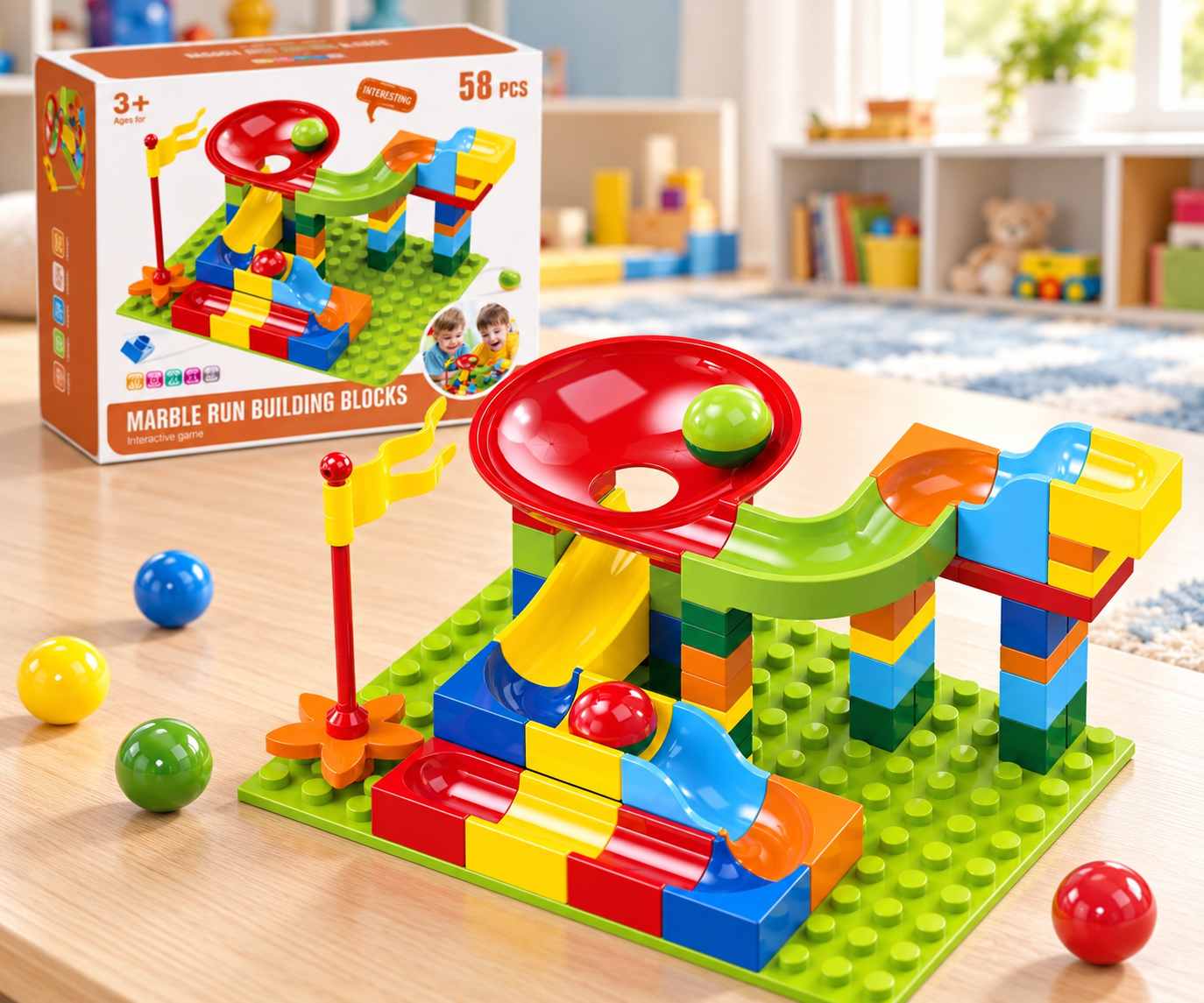 Marble Run Set 58 Piece Set - Gallery 6