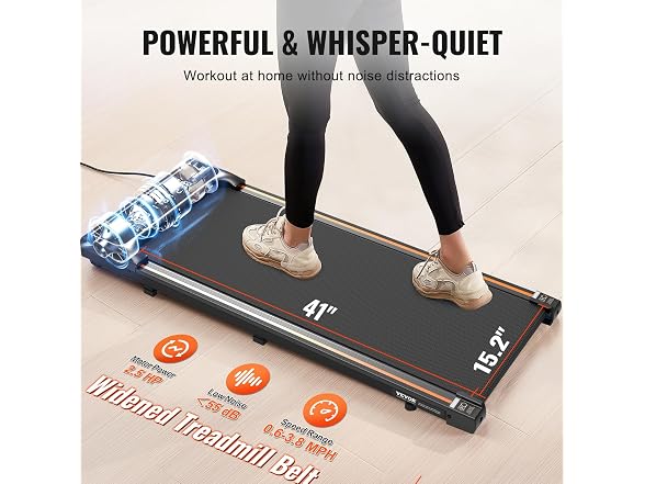 Walking Pad, Under Desk Treadmill for Home
