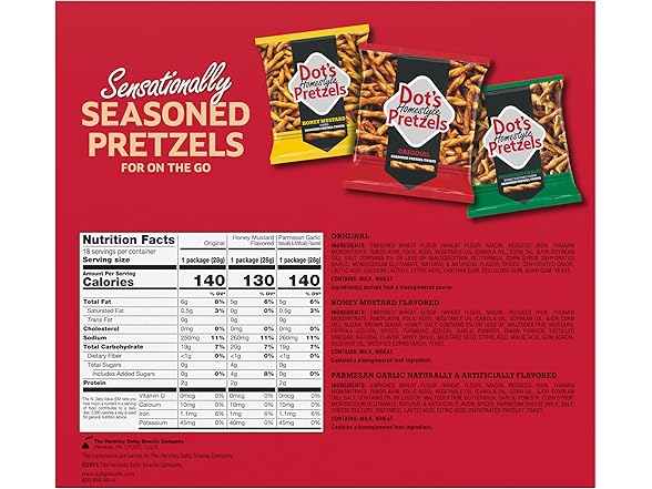 18CT Dot's Homestyle Pretzels Variety Pack