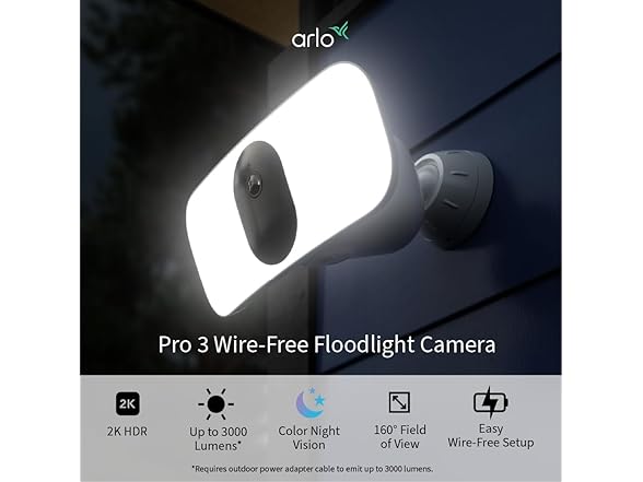 Arlo FB1001-100NAR Arlo Pro 3 Floodlight Camera W