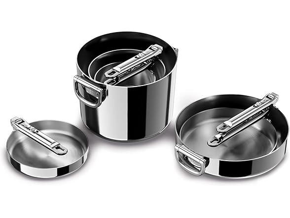 Joseph Space Steel 10-Piece Sauce Pan Set 