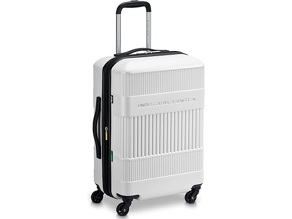 Ribbed Hardside White, Carry-On 20 Inch