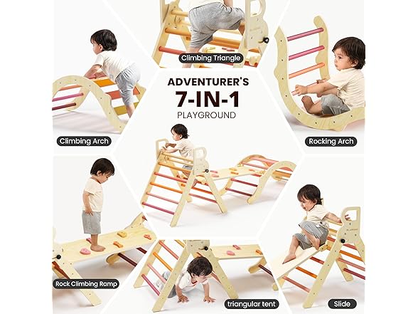 BlueWood Pikler Triangle Climbing Set