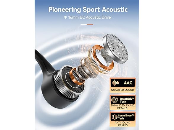 DEMICEA Open Ear Bone Conduction Sport Wireless Headphones