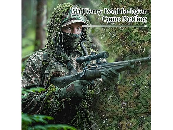 MidFerry Double Layer Camo Netting 10ftx10ft