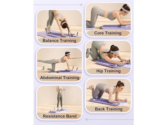 Portable Pilates Reformer Home Gym- Choose Color
