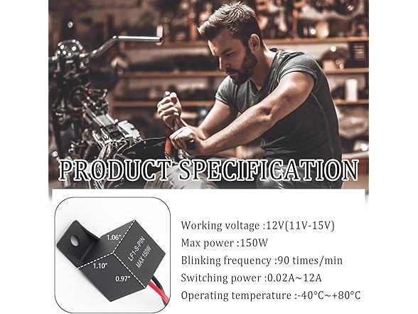 12V LED Flasher Relay 2-Pin