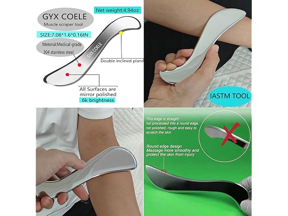 GYX COELE 4 in 1 Muscle Scraper Tool Set