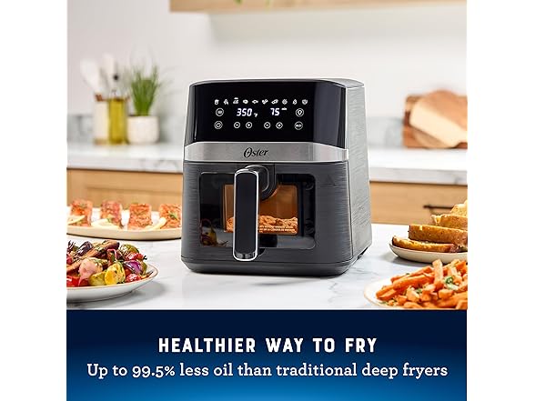 Oster Compact Air Fryer, 4-Quart Digital 