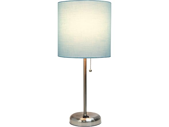 Two Pack Brushed Steel Stick Table Desk Lamp