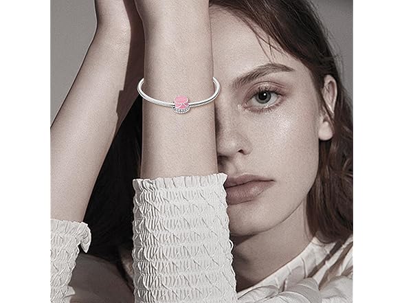 Famuan Pink Birthday Cake Charms