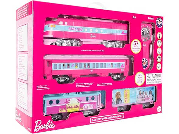 Mattel Barbie Battery Gauge Toy Train Set with Remote
