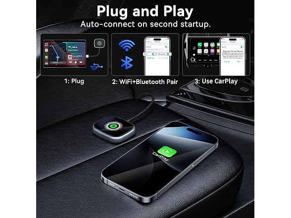 vnilrgle Wireless CarPlay Adapter for iPhone
