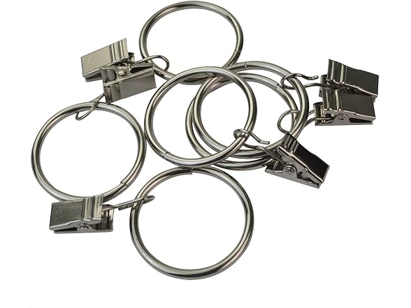 CRIVERS 60pc Practical Metal Curtain Clips, D