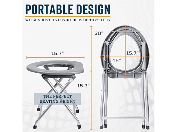Alpcour Portable Toilet Seat - Grey