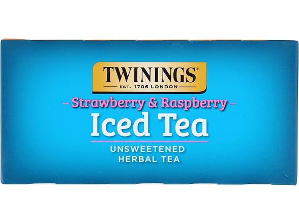 Twinings, Tea Iced Herbal Strawberry Raspberry, 72 Count