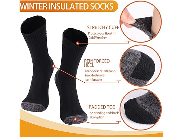 WHCPCYO 5 Pairs Mens Calf Socks 6-11