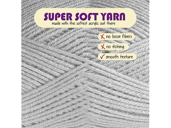Hearth & Harbor Acrylic Yarn 370 yards Lt Grey