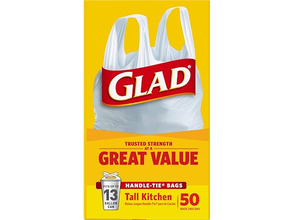 Glad Tall Kitchen Trash Bags 13Gal