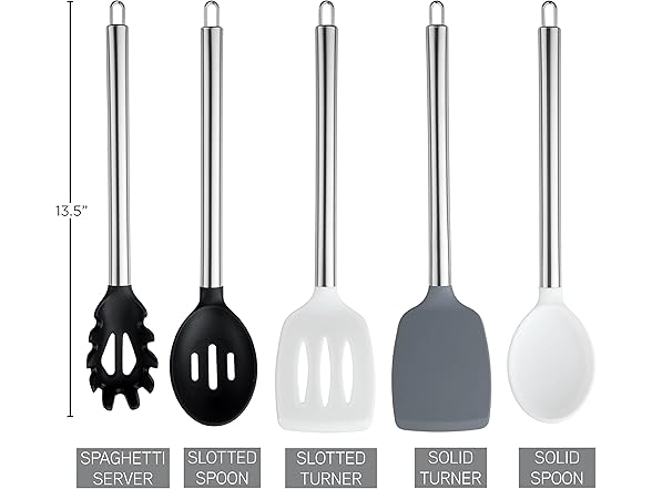 COOK WITH COLOR 5Pc Cooking Utensil Set
