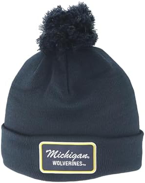 ZHATS Standard NCAA Officially Licensed Pom Beanie Patch Brick Team Color, One Size