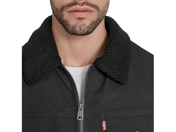 Levi's Men's Sherpa Lined Poly Bomber (L)
