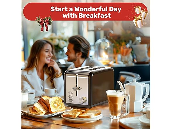 YSSOA 2 Slice Stainless Steel Toaster