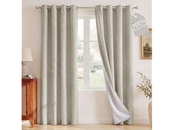 $20.99, Was $32.99, 36% Off! NICETOWN Beige Blackout Curtains 52"W x 84" L dealfomo