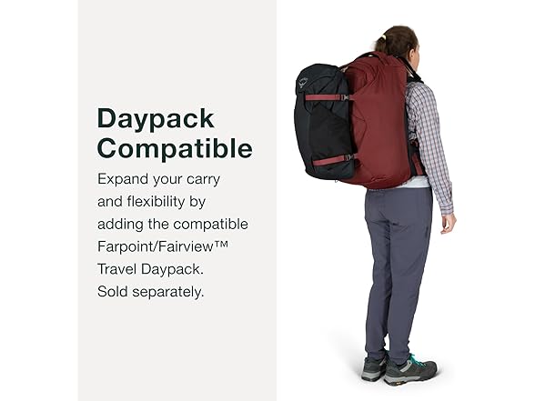 Osprey Fairview 40L Women's Travel Backpack, Black (Open Box)