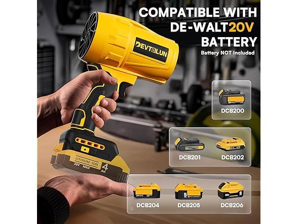 DEVTBLUN Electric Cordless Leaf Blower