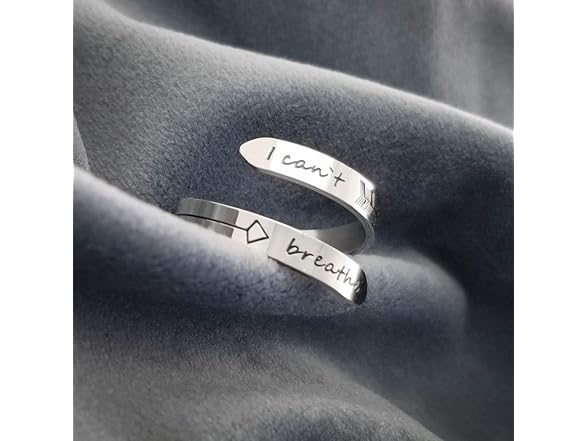 Vrycot Adjustable I cant breathe Ring