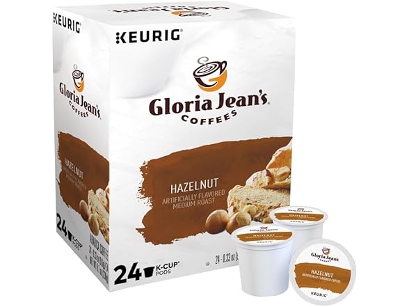 Gloria Jean's Hazelnut K-Cups, 24ct