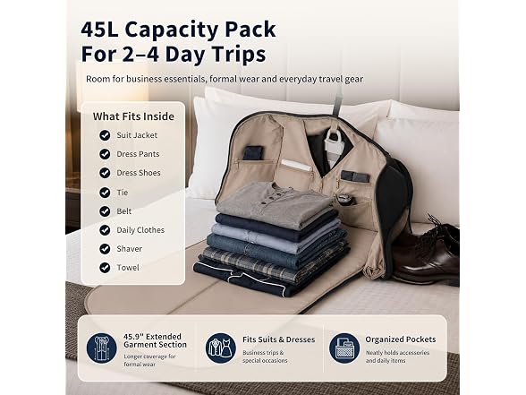 VERAGE Duffel Bag Carry On Suit