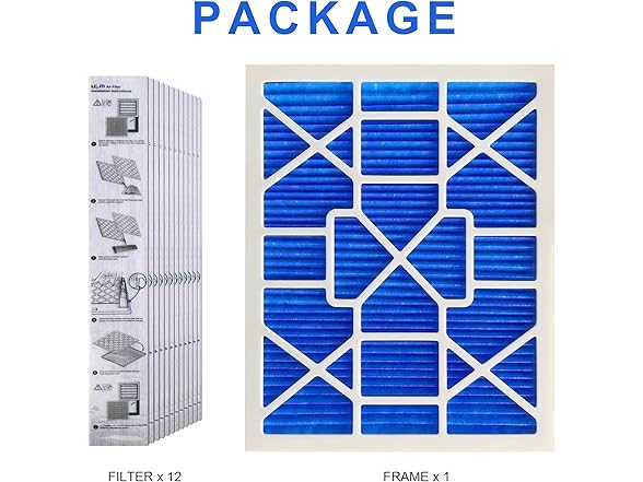 LEKEN 16x20x1 AC Filter Reusable