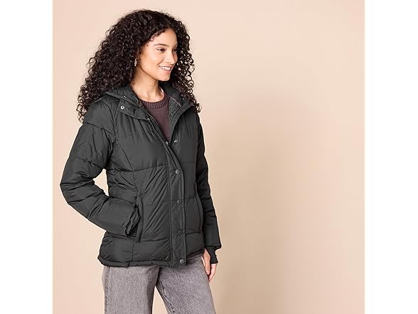Amazon Essentials Womens Quilted Hooded Puffer Coat (2XL)