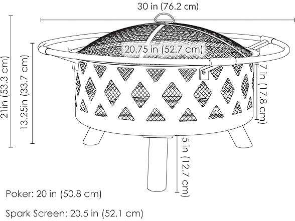 Sunnydaze Crossweave Outdoor Fire Pit