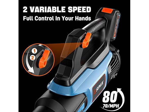 4.0Ah SENIX Battery Leaf Blower